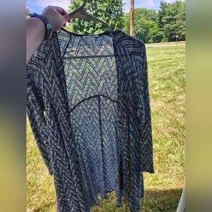 George Black and White Chevron Sweater